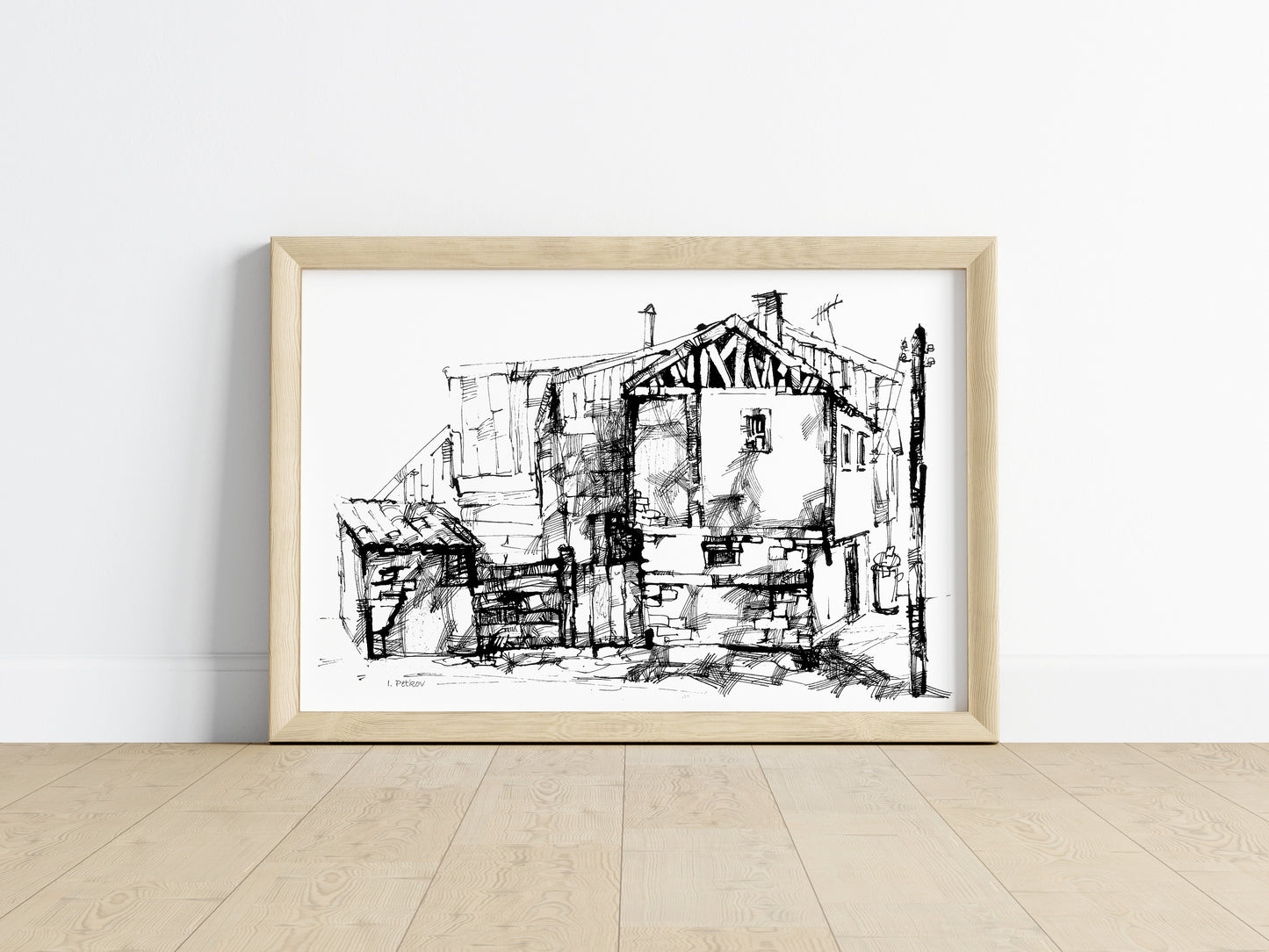 Old Houses - Unframed Satin Poster Print