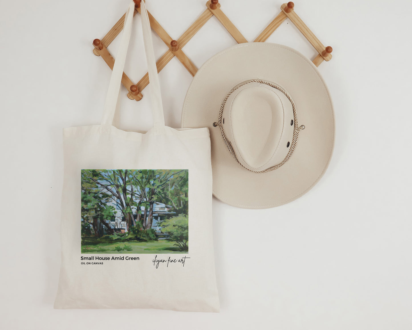 Canvas Tote Bag - White House Amid Green