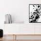 Whirlstructure III - Unframed Satin Poster Print, Wall Art, Charcoal, Abstract Black and White Decor