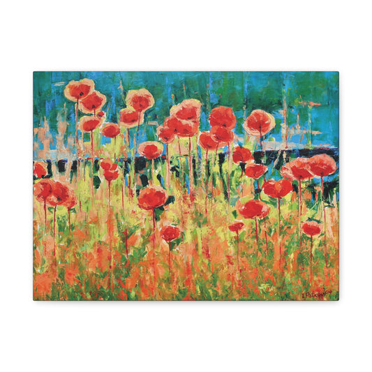 Poppies and Traverses II - Canvas Print