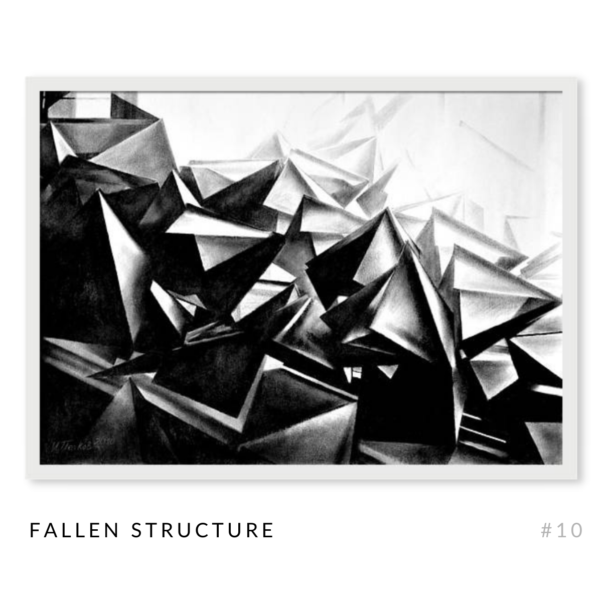 The Structures - Complete Art Series - Set of 17 Black and White Artworks