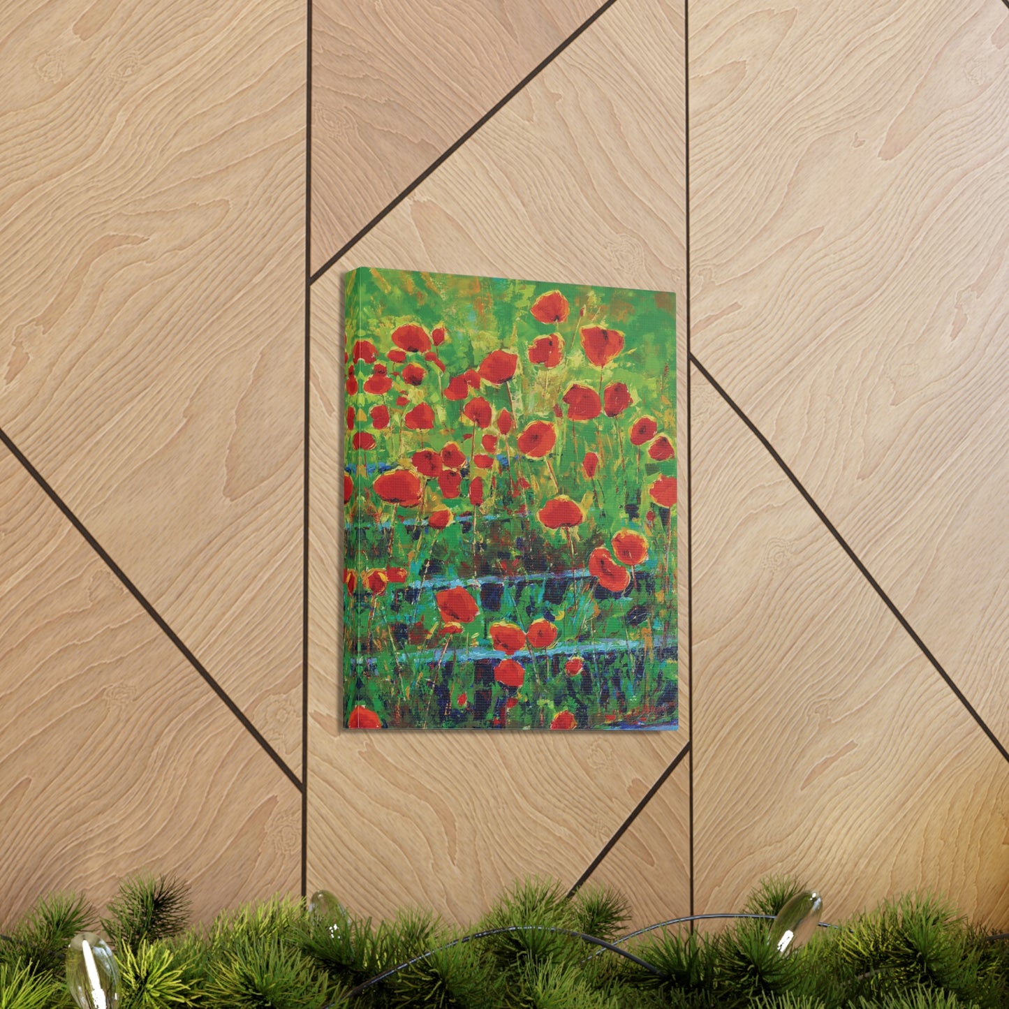 Poppies and Traverses I - Canvas Print