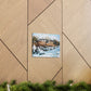 A Village in Winter - Canvas Print