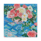 Bouquet of Roses in Glass Vase - Canvas Print