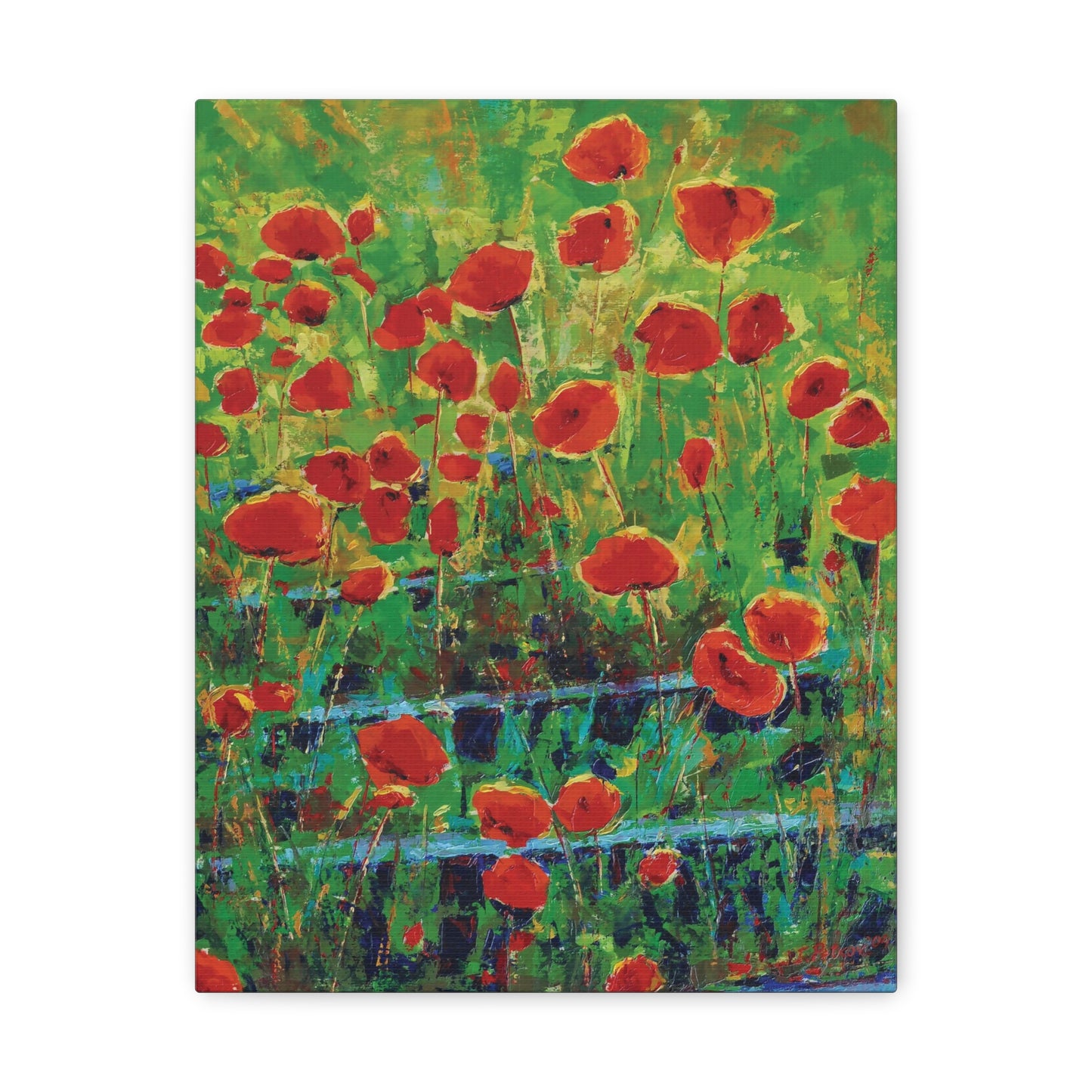 Poppies and Traverses I - Canvas Print