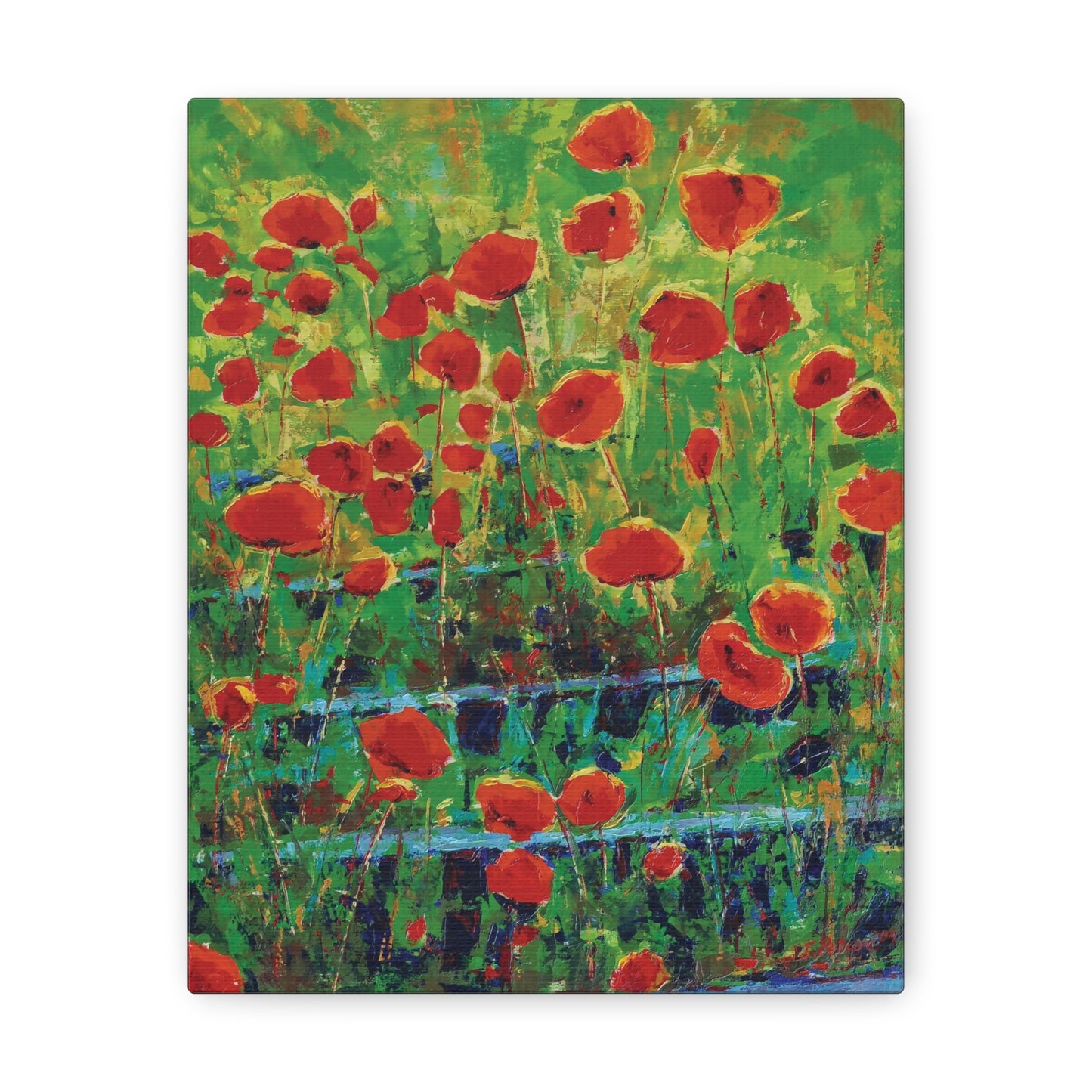 Poppies and Traverses I - Canvas Print