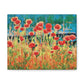Poppies and Traverses II - Canvas Print