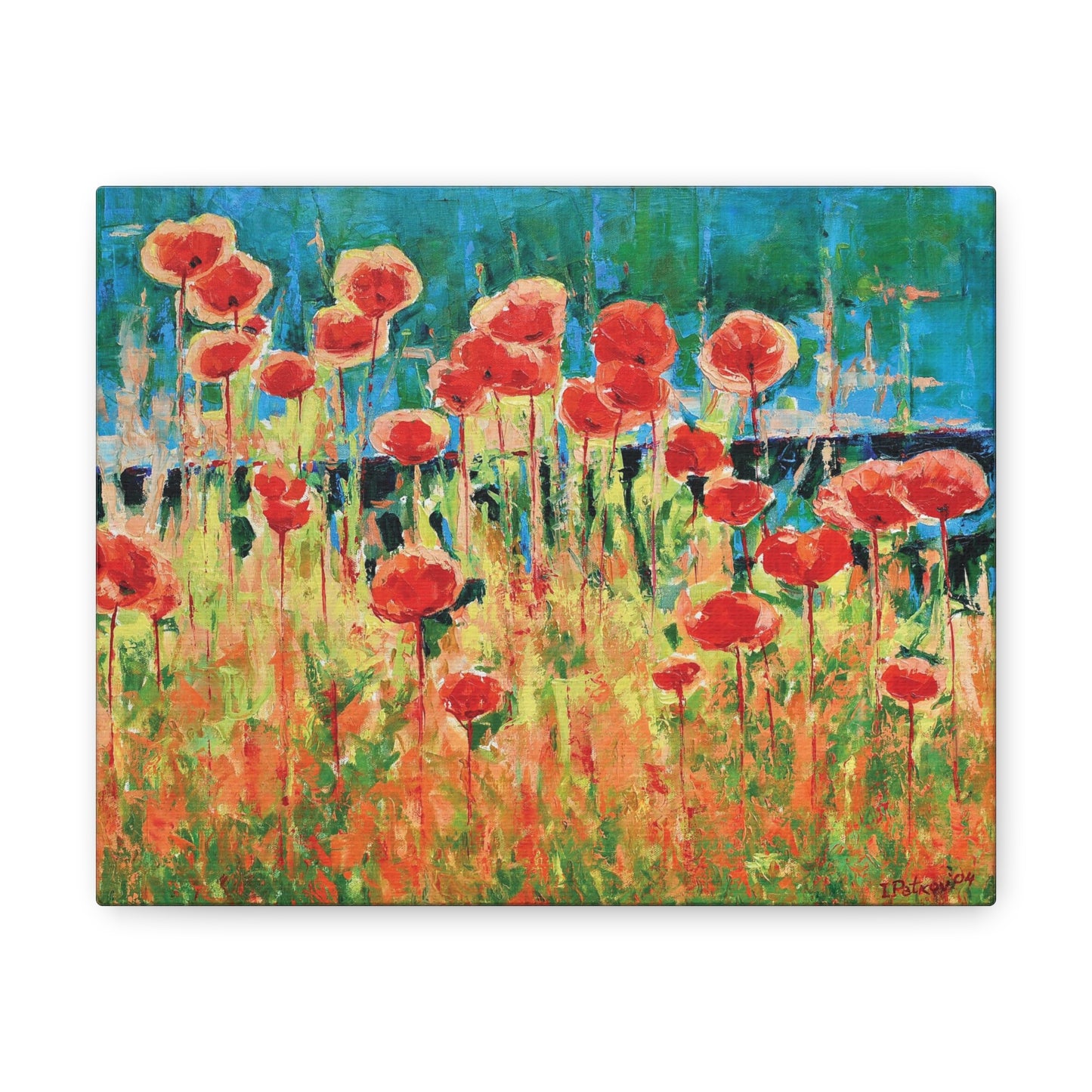 Poppies and Traverses II - Canvas Print