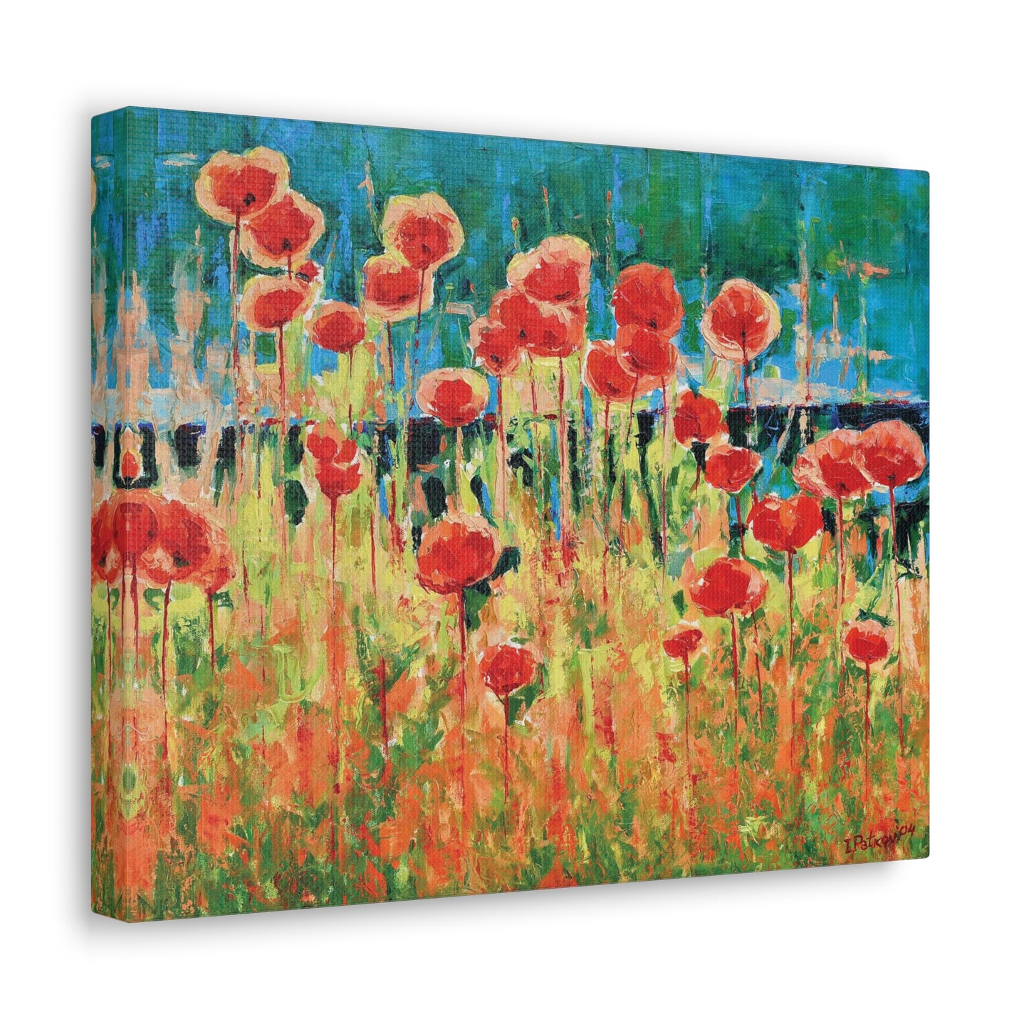 Poppies and Traverses II - Canvas Print